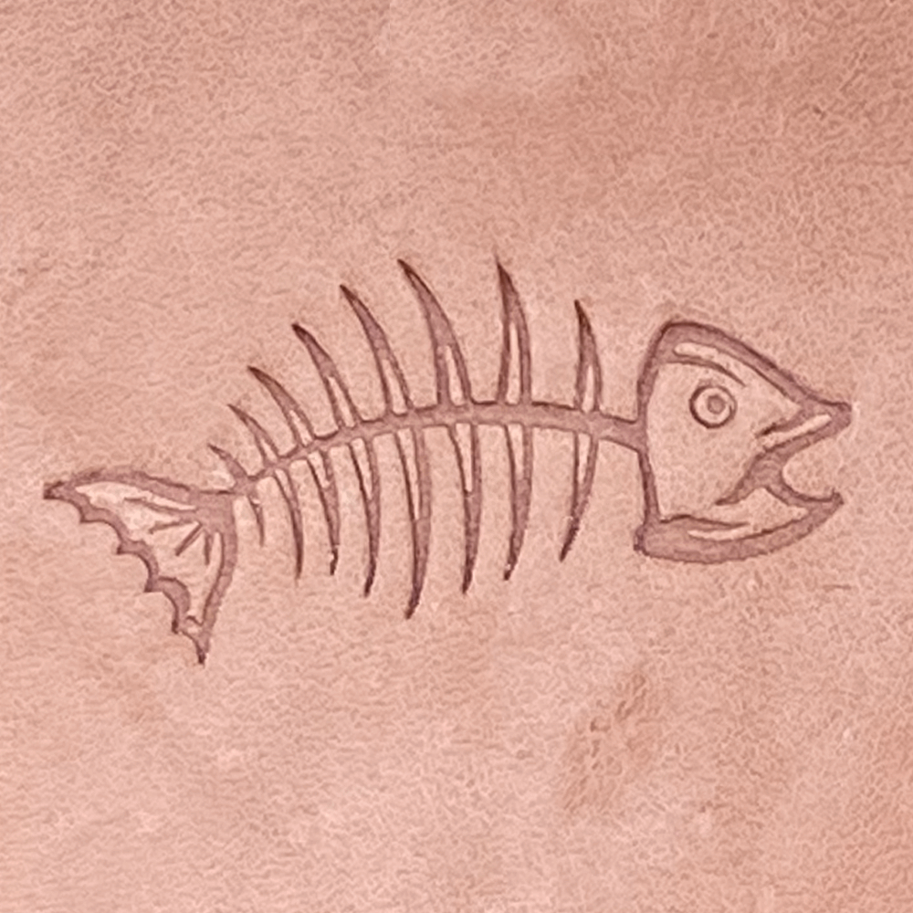 Fish Bones Delrin Leather Stamp