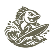 Surfing Fish Delrin Leather Stamp