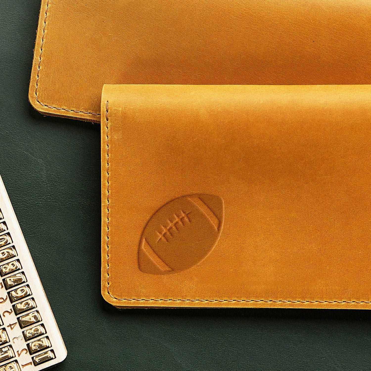 Football Delrin Leather Stamp