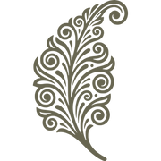 Swirling Feather Delrin Leather Stamp
