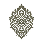 Peacock Feather Emblem Delrin Leather Stamp