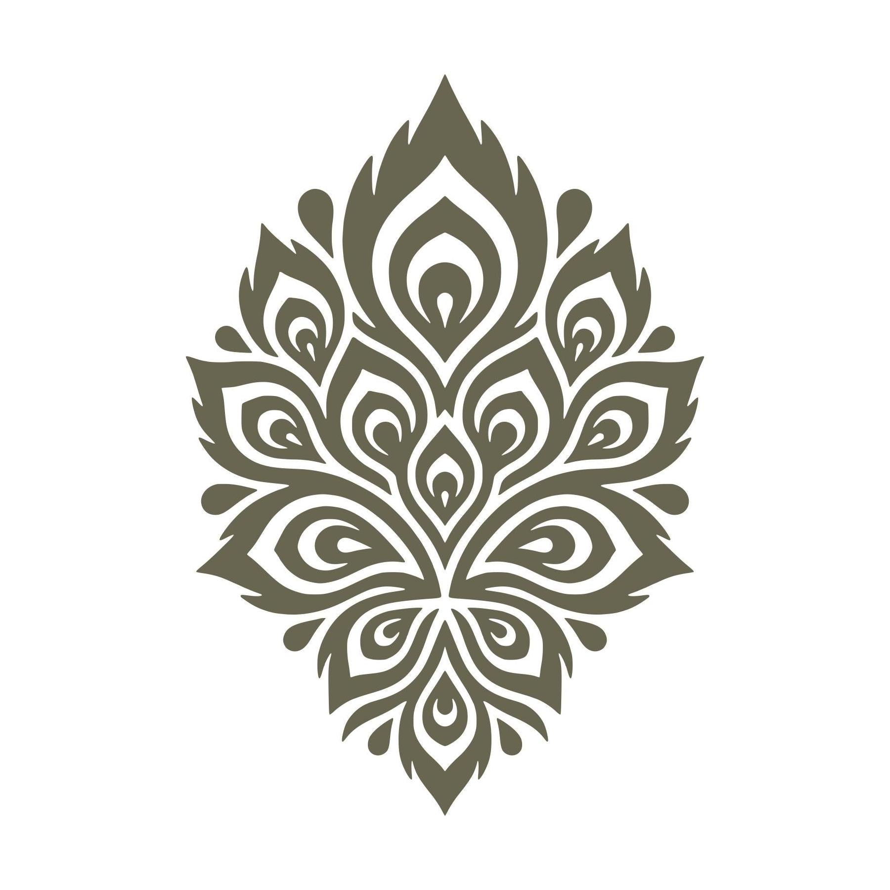 Peacock Feather Emblem Delrin Leather Stamp