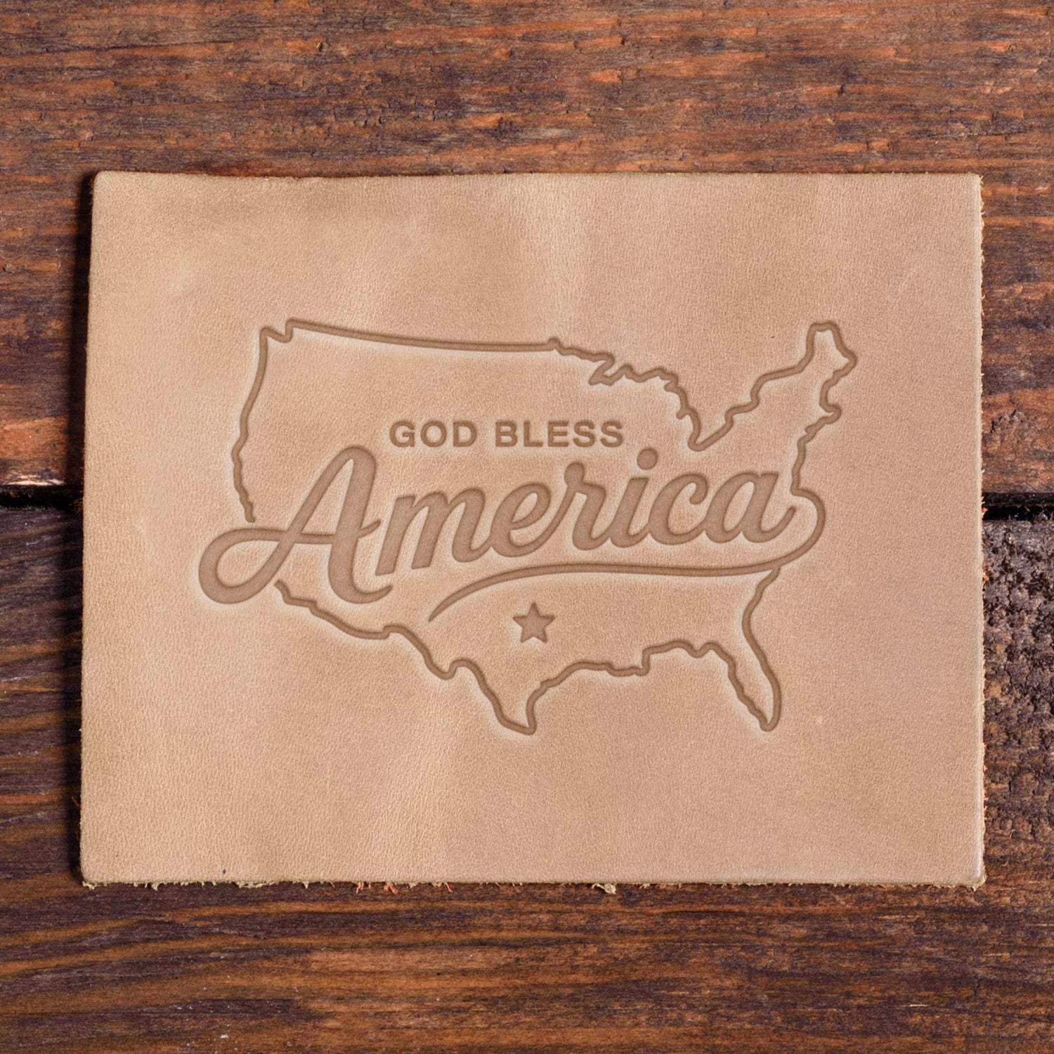 God Bless America Delrin Leather Stamp
