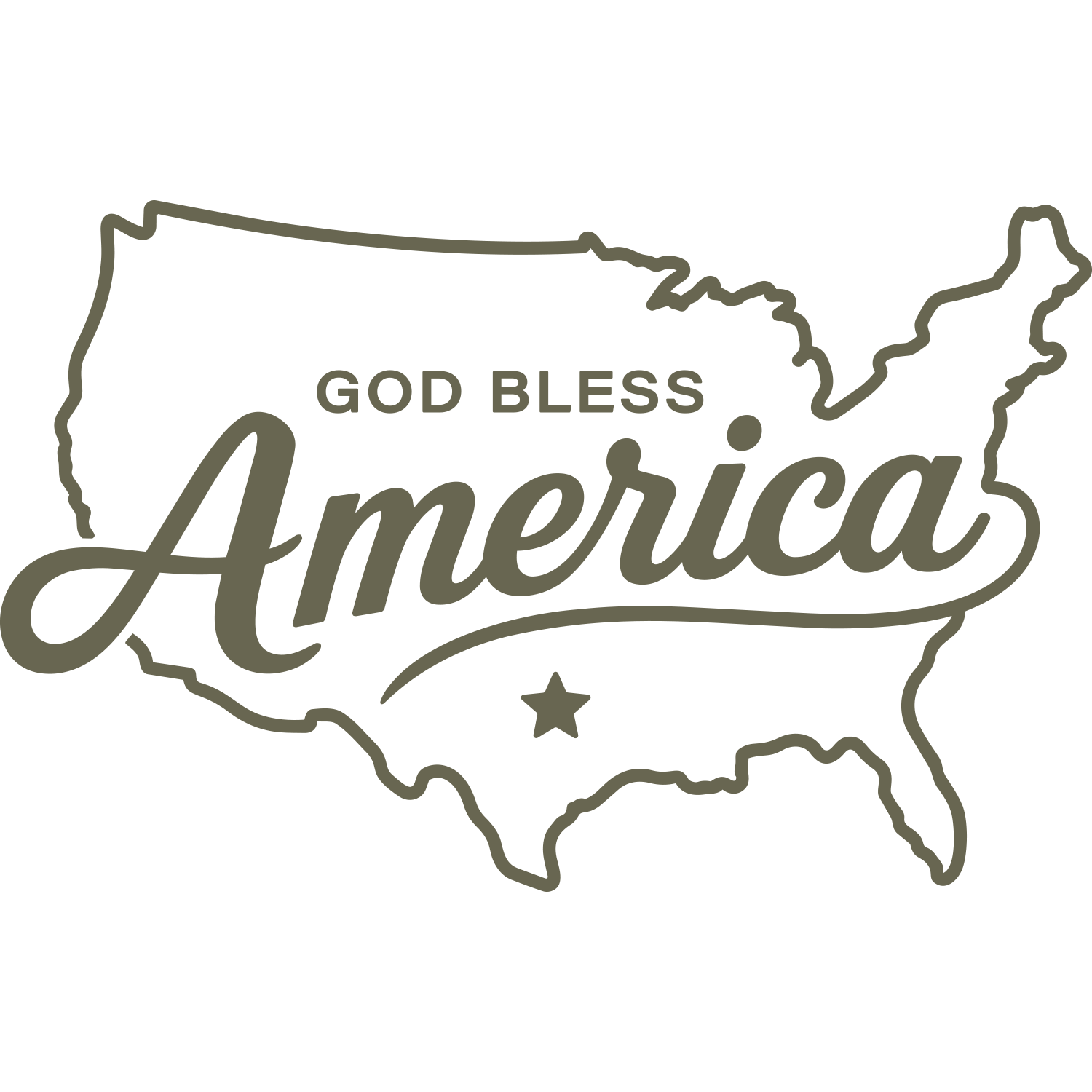 God Bless America Delrin Leather Stamp