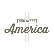 God Bless America Cross Delrin Leather Stamp