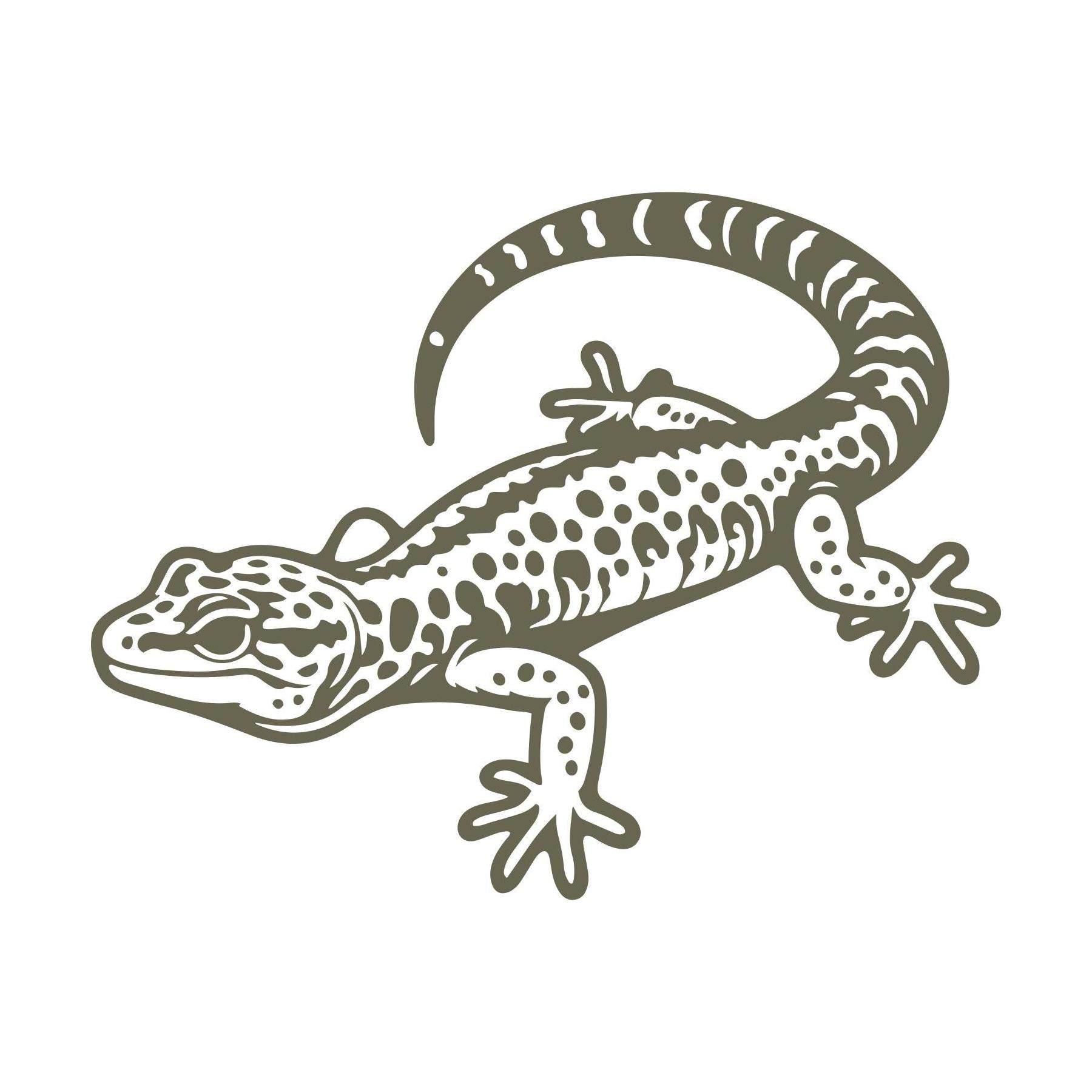 Leopard Gecko Delrin Leather Stamp