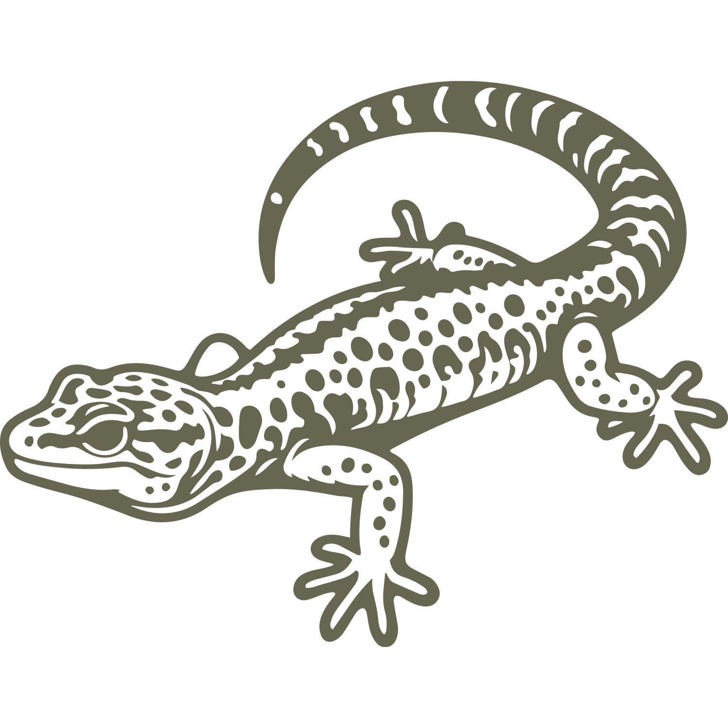 Leopard Gecko Delrin Leather Stamp