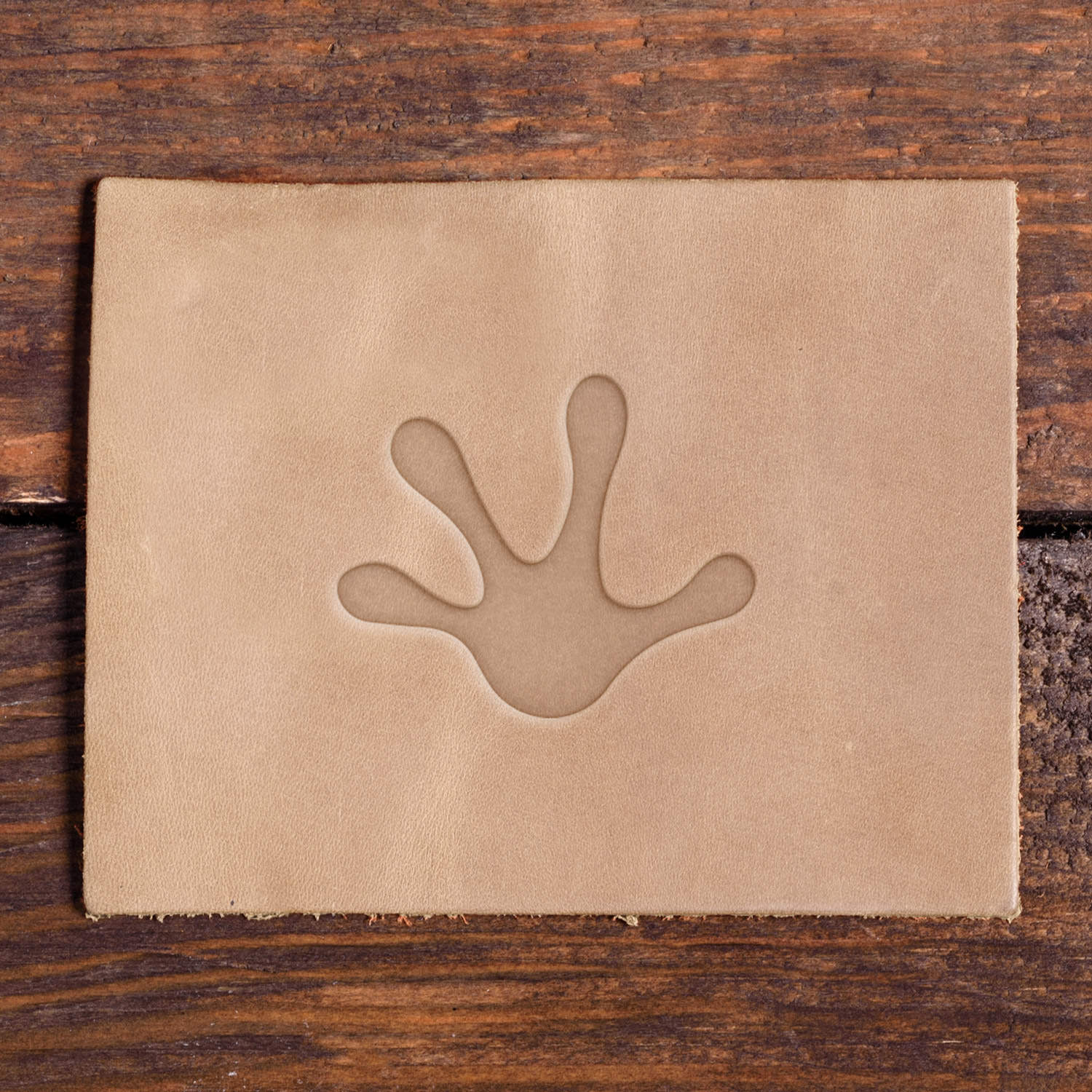 Frog Foot Print Outline Delrin Leather Stamp