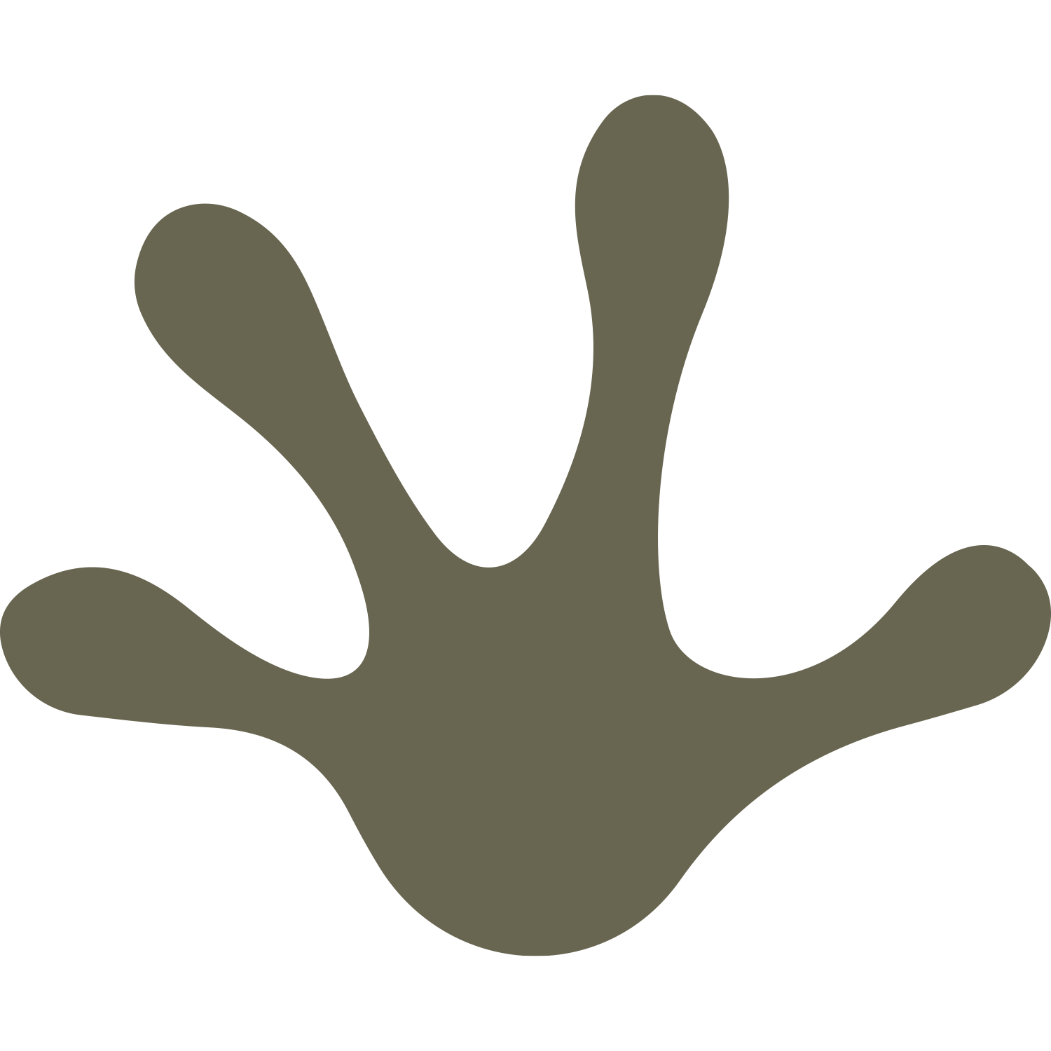 Frog Foot Print Outline Delrin Leather Stamp