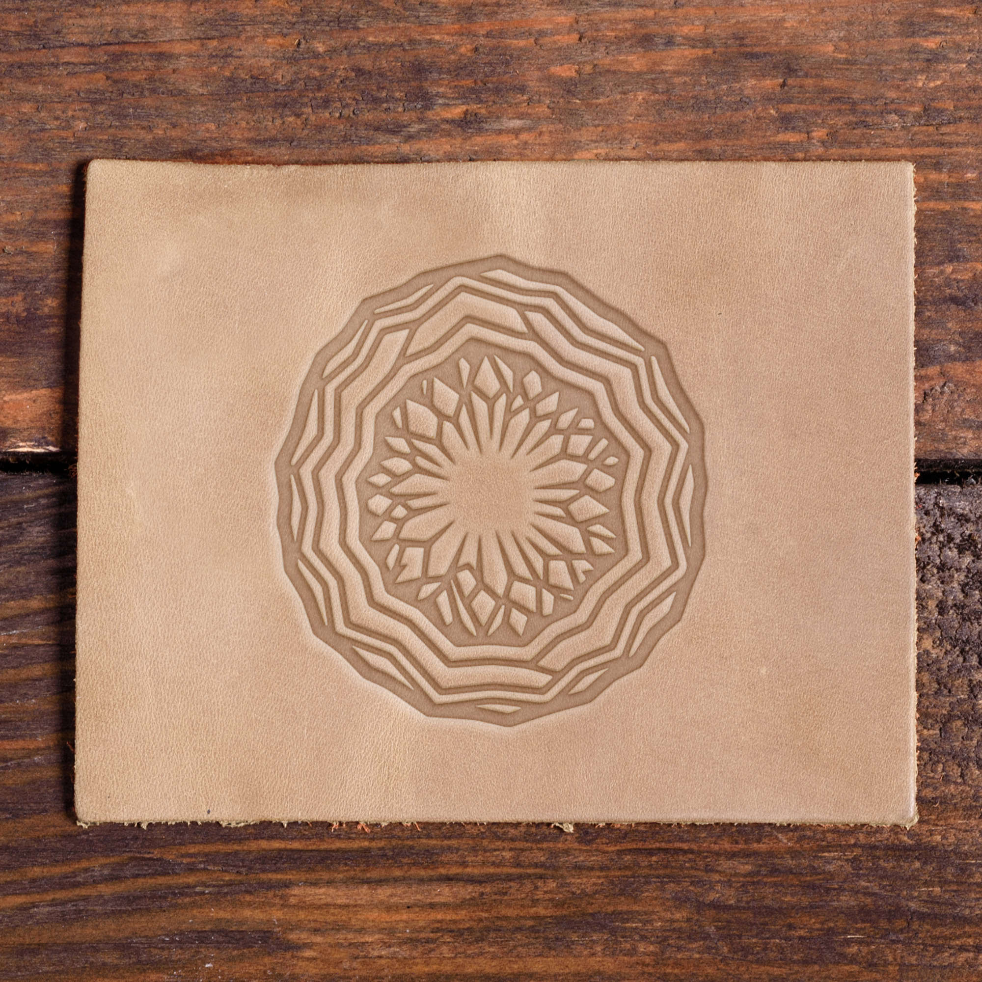Geode Crystal Slice Delrin Leather Stamp