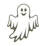 Delrin leather stamp design of a friendly ghost with a smiling face and flowing sheet-like body, perfect for Halloween and spooky-themed projects.