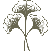 Three delicate ginkgo leaves with sweeping veins and curved stems, designed for leather stamping using a Delrin stamp.