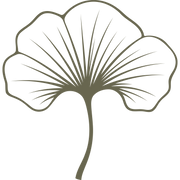 Single ginkgo leaf with bold fan shape and fine veining, designed for leather stamping using a Delrin stamp.