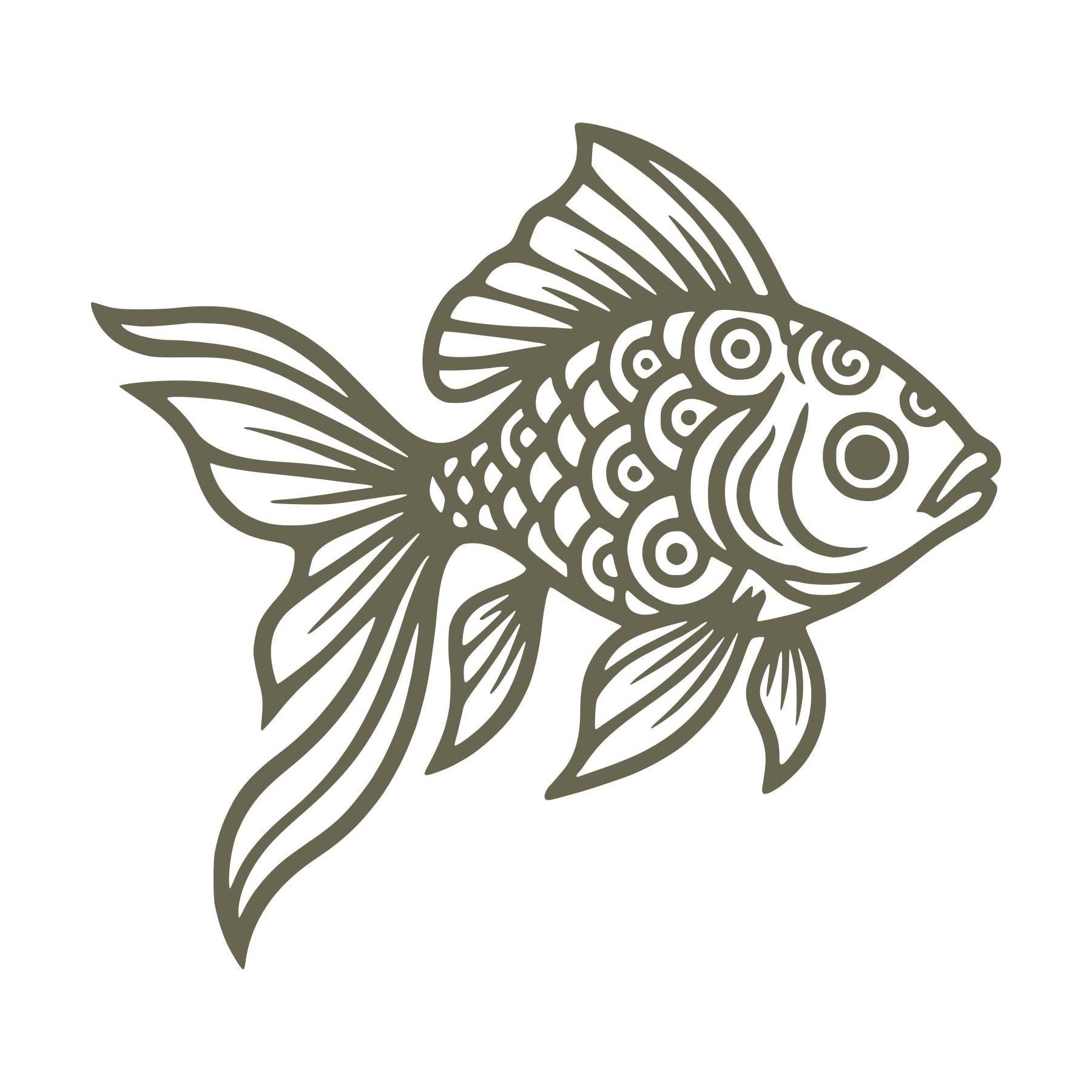 Goldfish Delrin Leather Stamp