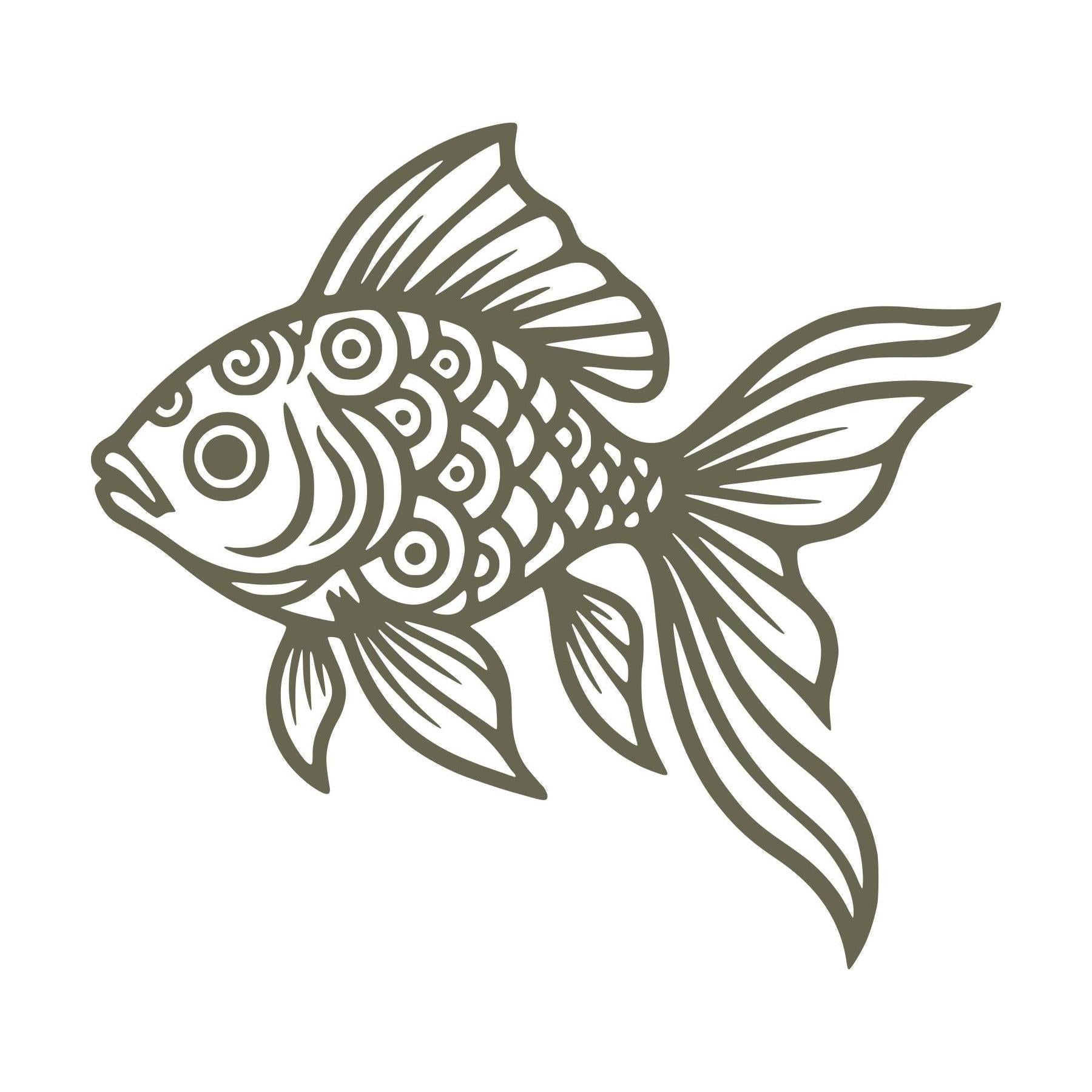 Goldfish Delrin Leather Stamp
