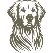 Delrin leather stamp with a detailed Golden Retriever design, perfect for dog-themed leatherworking projects.