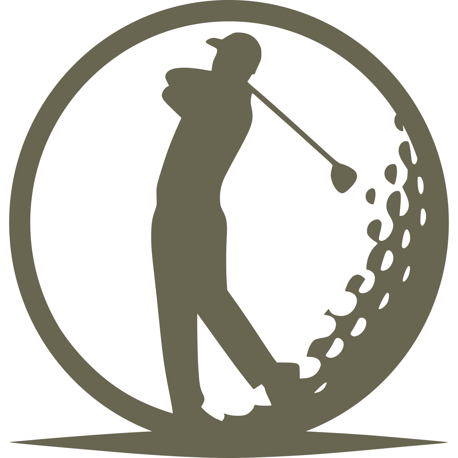 Golfer Delrin Leather Stamp