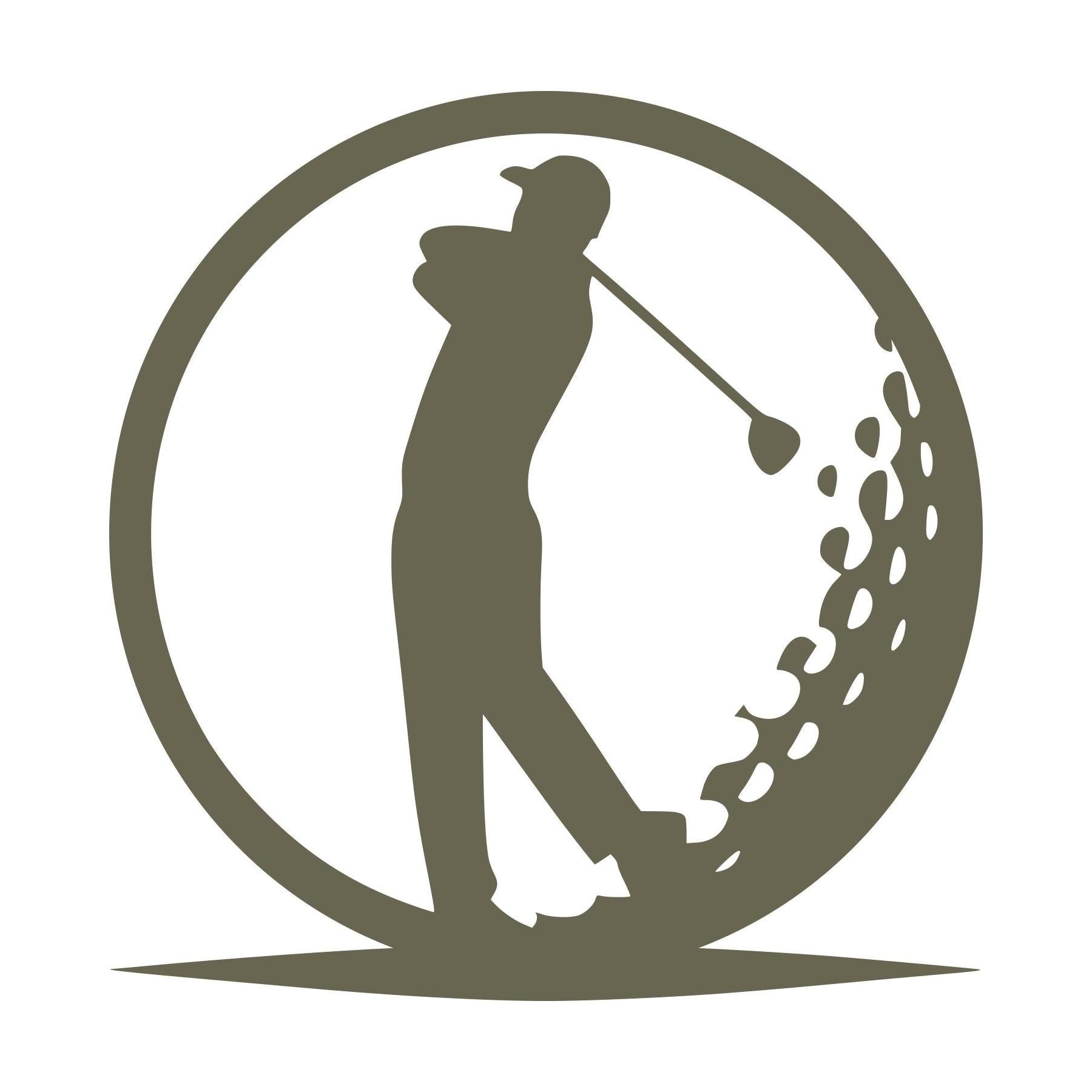 Golfer Delrin Leather Stamp