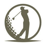 Golfer Delrin Leather Stamp