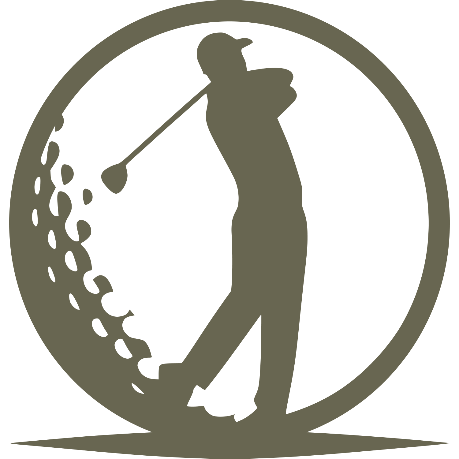 Golfer Delrin Leather Stamp