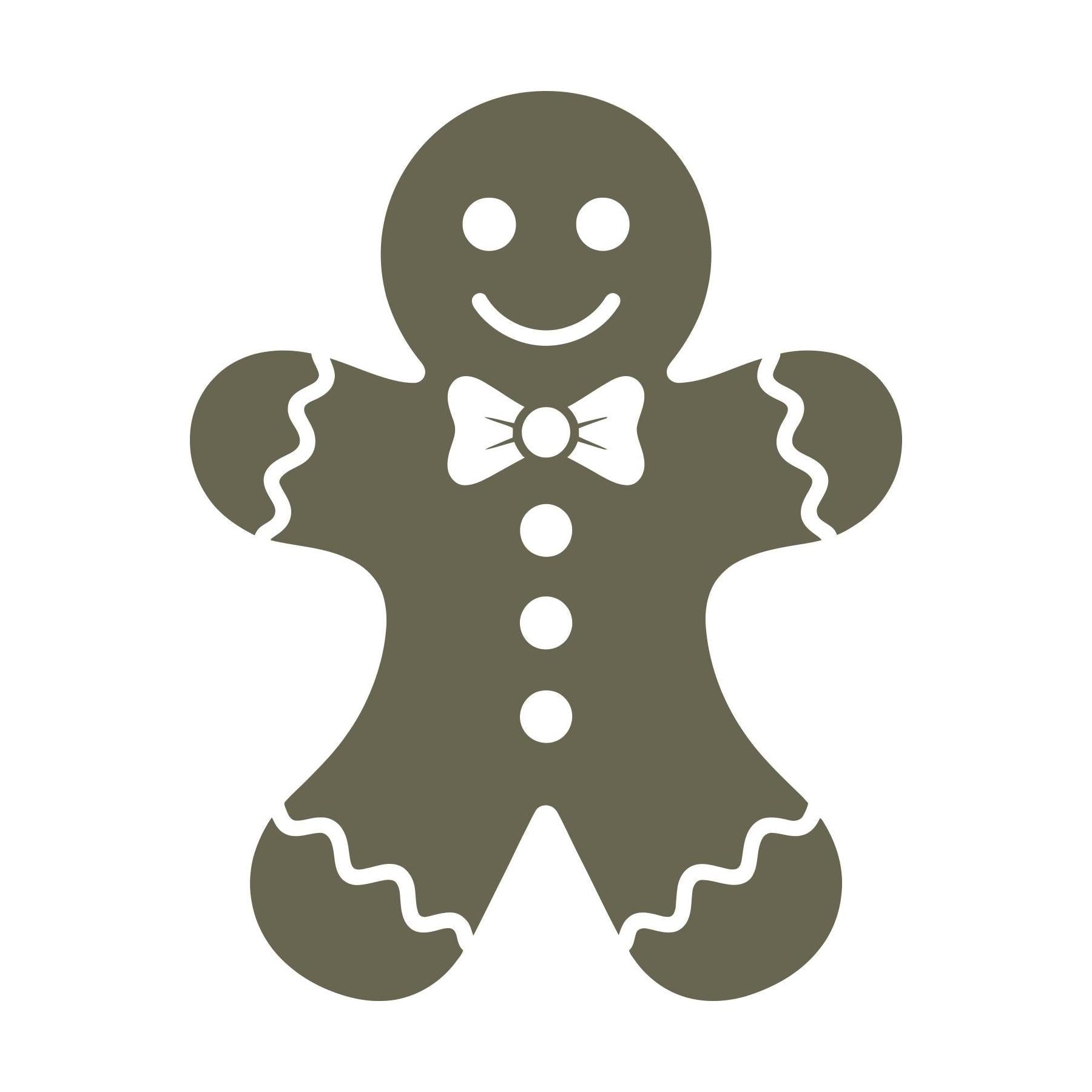 Gingerbread Man Cookie Delrin Leather Stamp