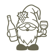 Gnome with Wine Delrin Leather Stamp