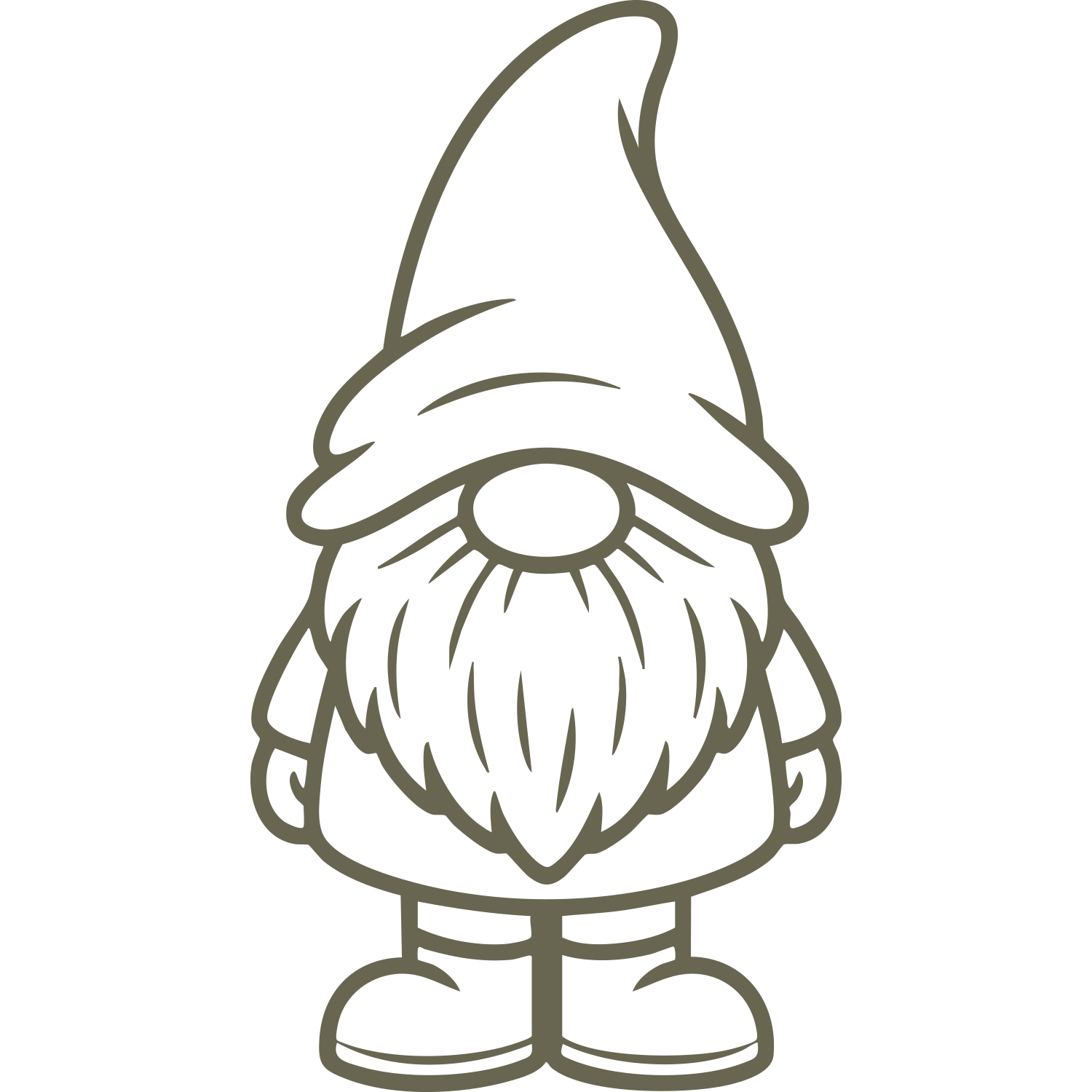 Gnome Delrin Leather Stamp