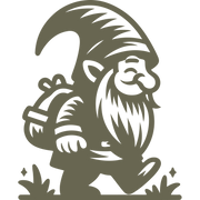 Hiking Gnome Delrin Leather Stamp