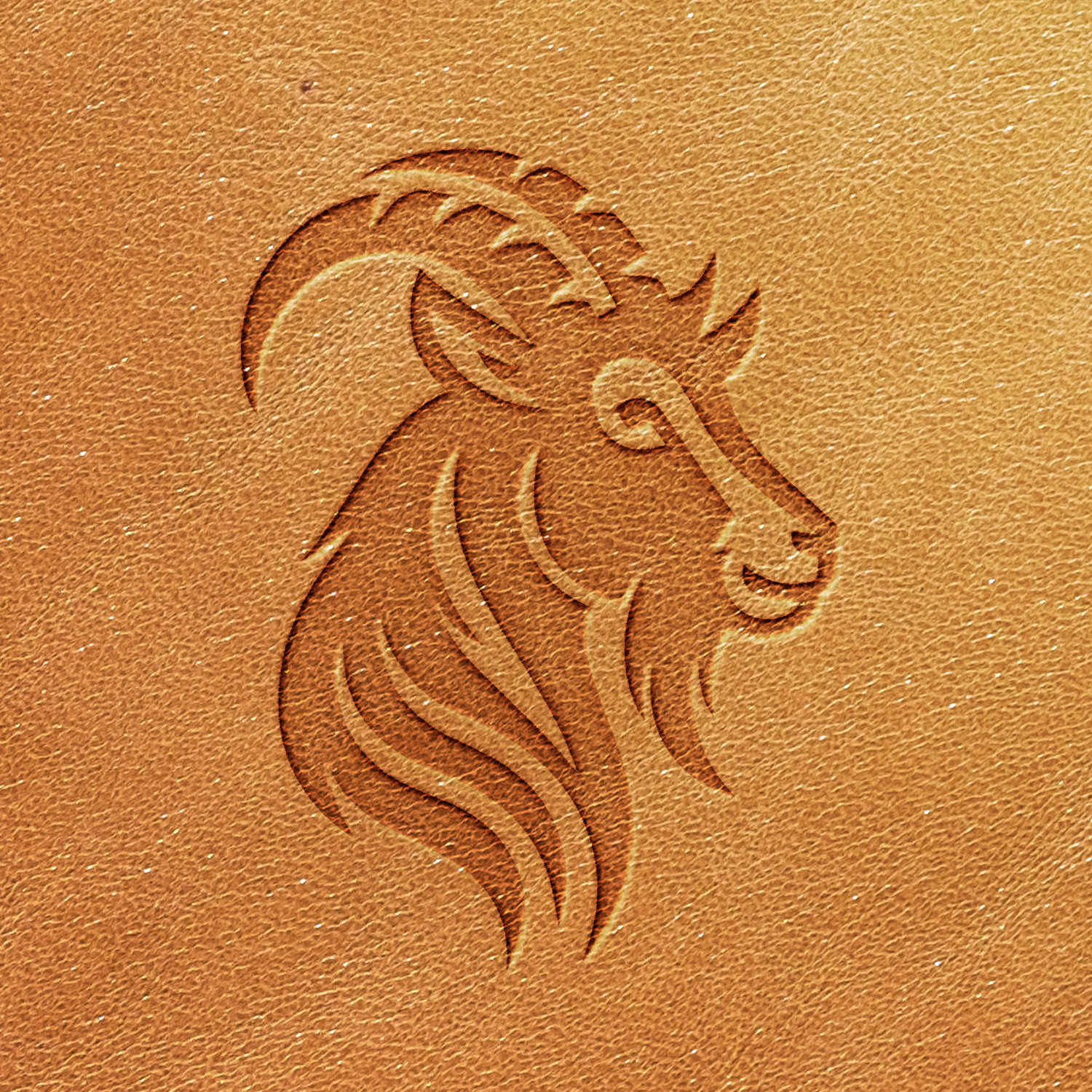 Goat Delrin Leather Stamp