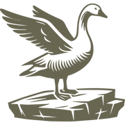 Goose on Rock Delrin Leather Stamp