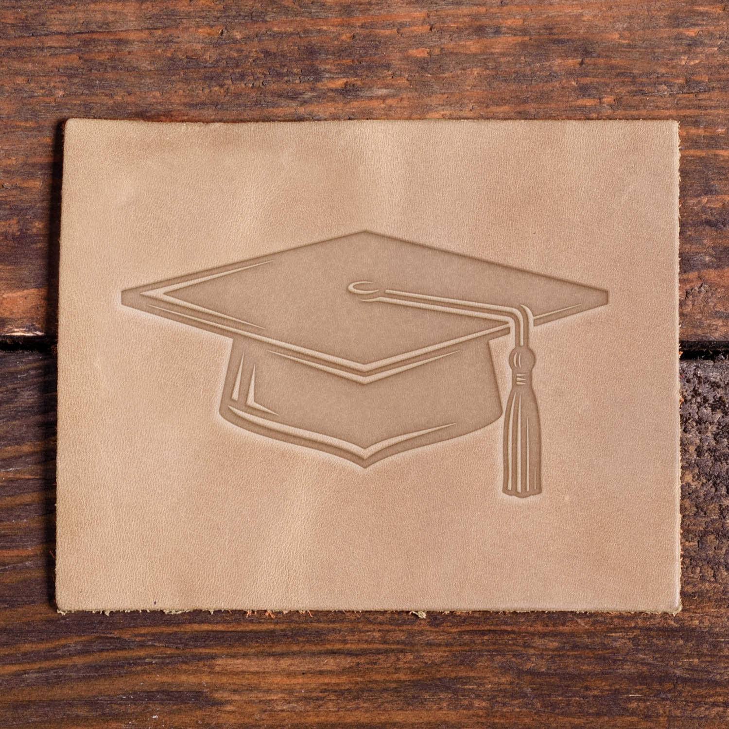 Graduation Cap Delrin Leather Stamp