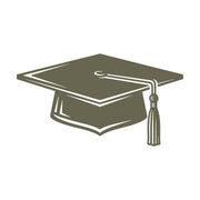 Graduation Cap Delrin Leather Stamp