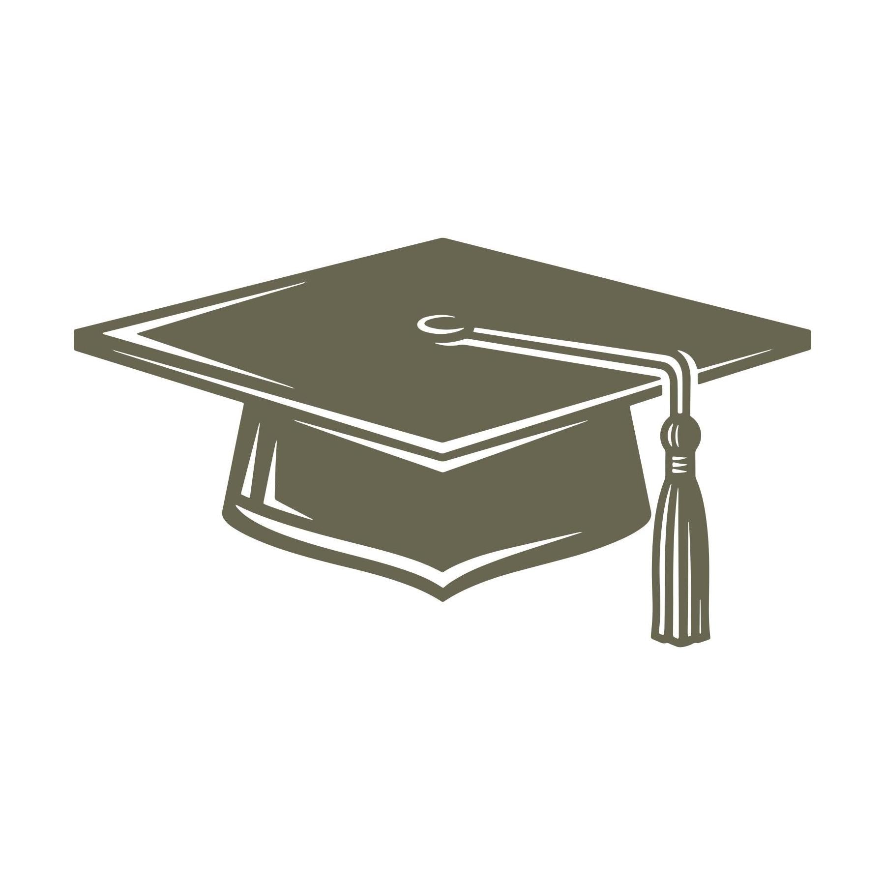 Graduation Cap Delrin Leather Stamp
