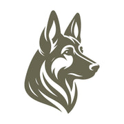 German Shepherd Dog Head Delrin Leather Stamp