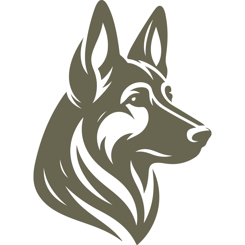 German Shepherd Dog Head Delrin Leather Stamp