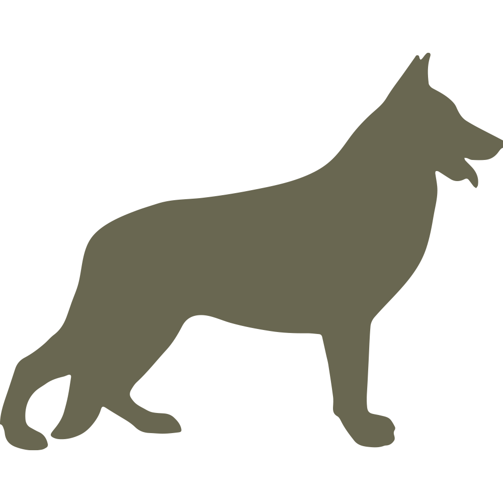 German Shepherd Dog Delrin Leather Stamp