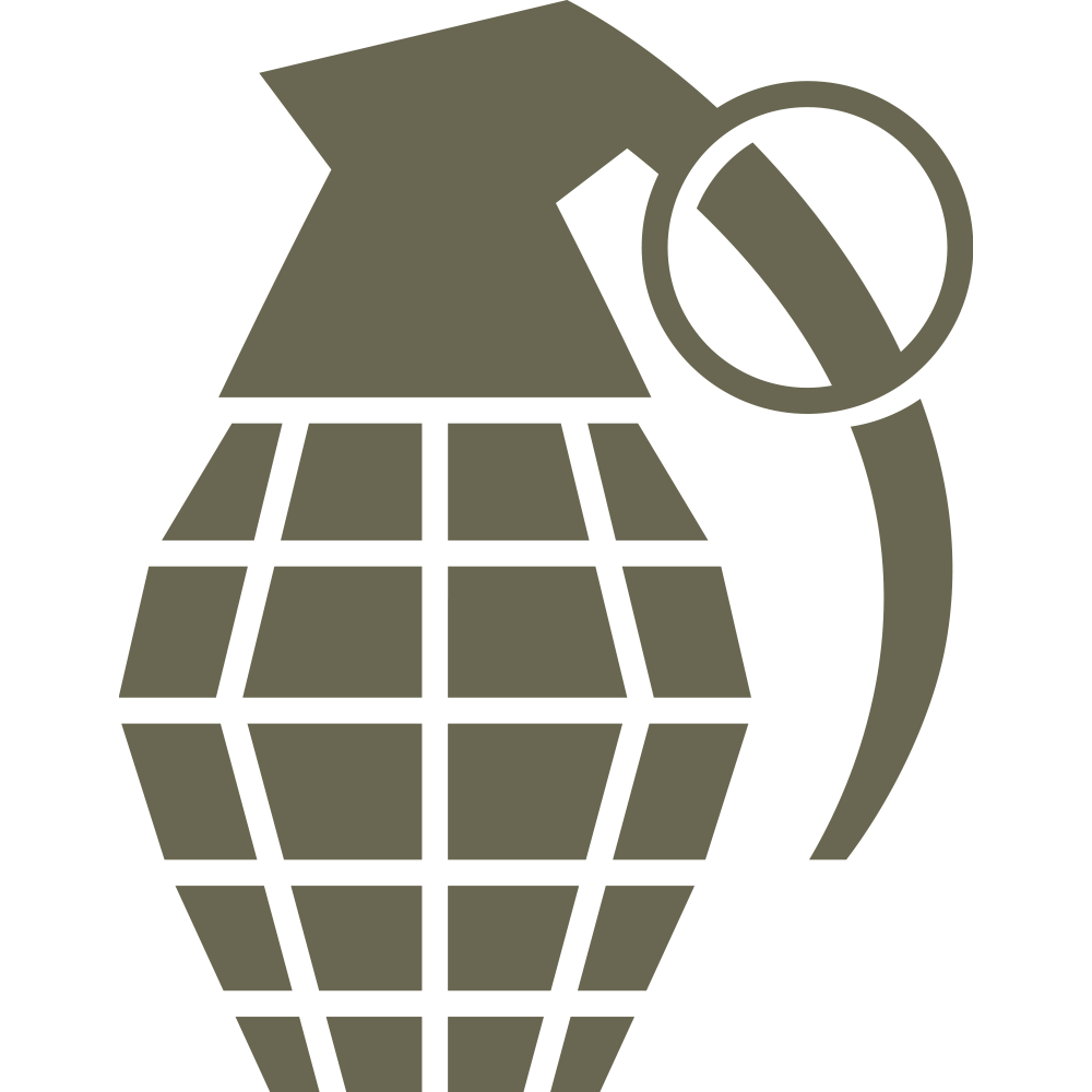 Grenade Delrin Leather Stamp