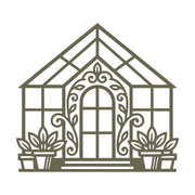 Greenhouse with Plants Delrin Leather Stamp
