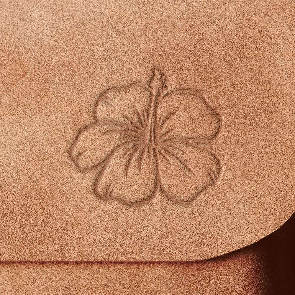Hibiscus Delrin Leather Stamp