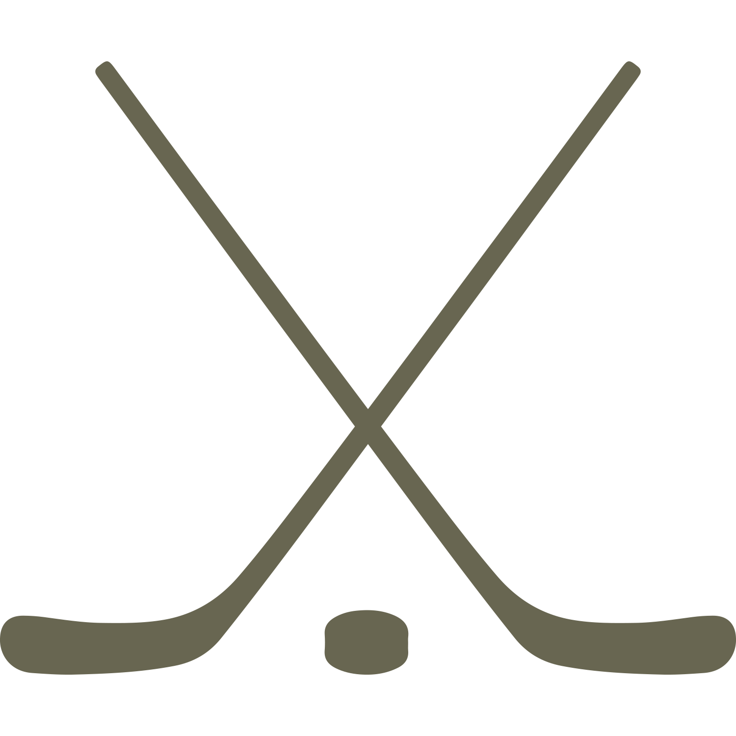 Hockey Sticks and Puck Delrin Leather Stamp