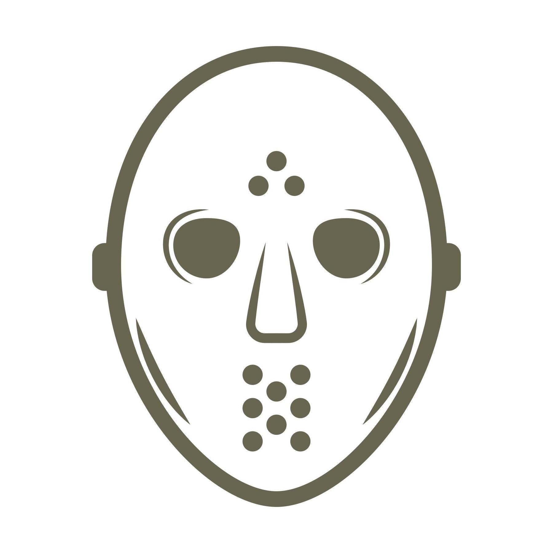 Hockey Mask Delrin Leather Stamp