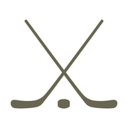 Hockey Sticks and Puck Delrin Leather Stamp
