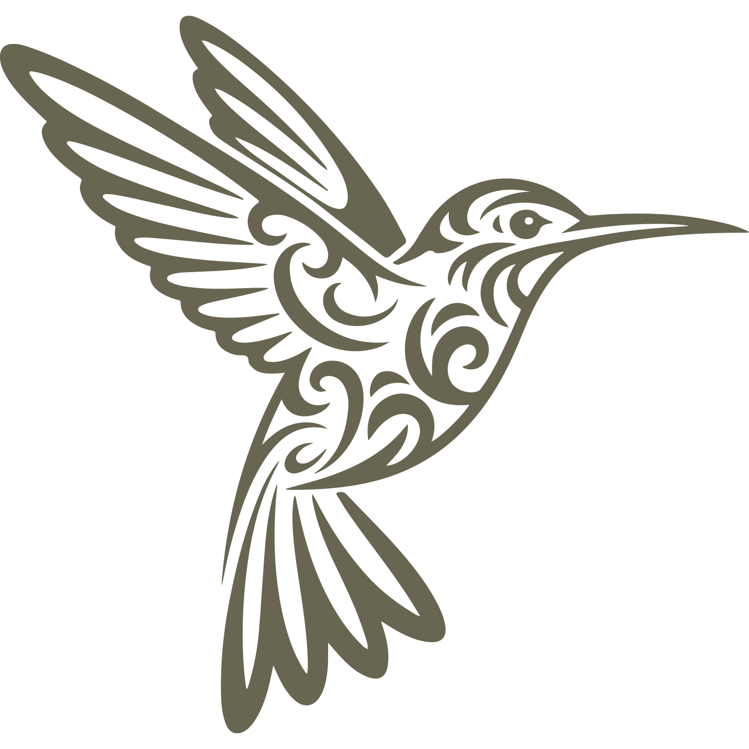 Hummingbird Delrin Leather Stamp