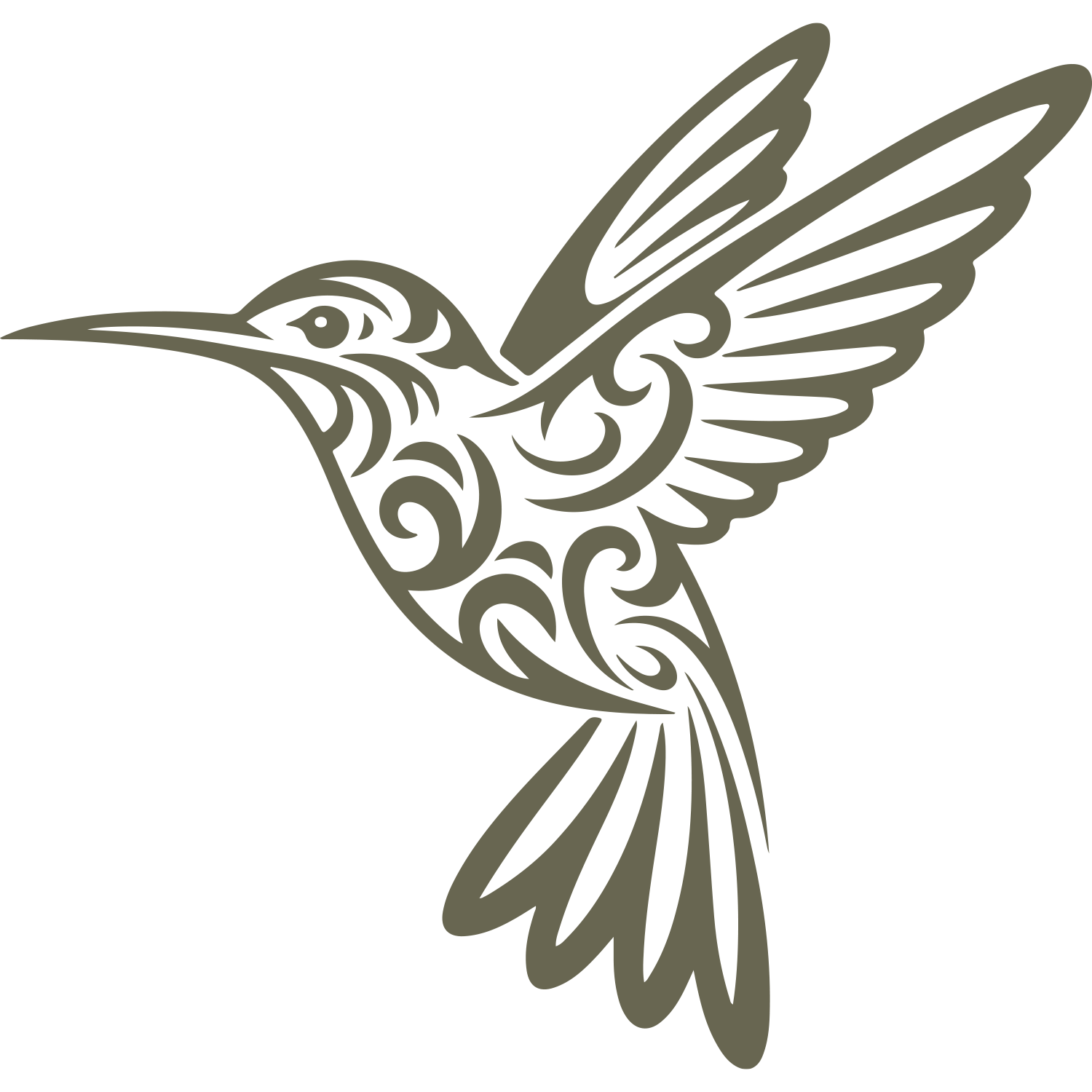 Hummingbird Delrin Leather Stamp