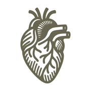 Human Heart Delrin Leather Stamp