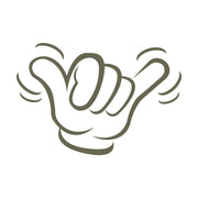Hang Loose Hand Gesture Delrin Leather Stamp
