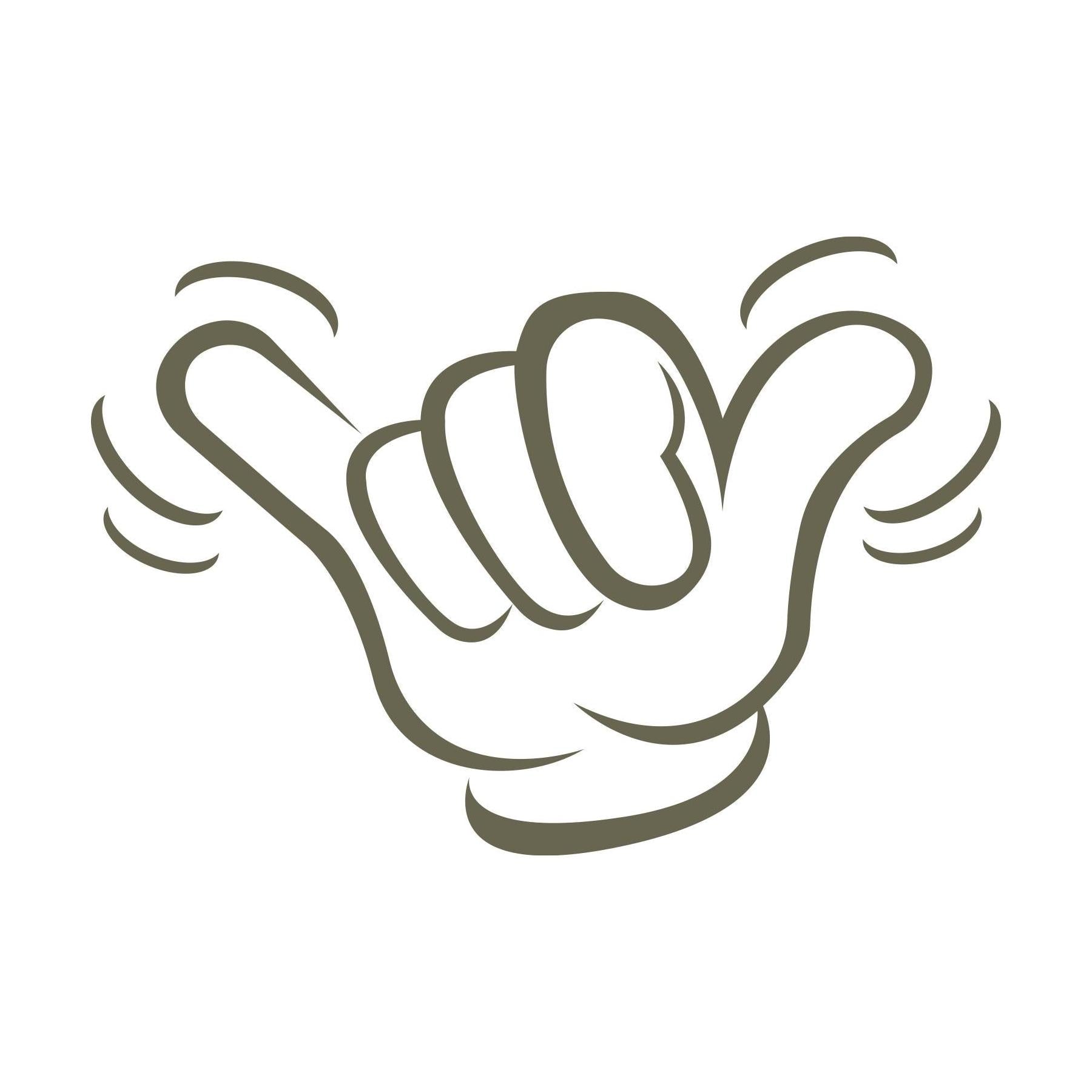 Hang Loose Hand Gesture Delrin Leather Stamp
