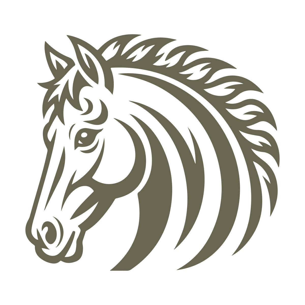Horse Head Delrin Leather Stamp
