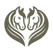 Twin Horses Heart Delrin Leather Stamp