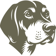 Detailed hound dog head illustration with expressive eyes, soft muzzle lines, and textured fur—perfect for custom leather gifts or dog-themed leathercraft.